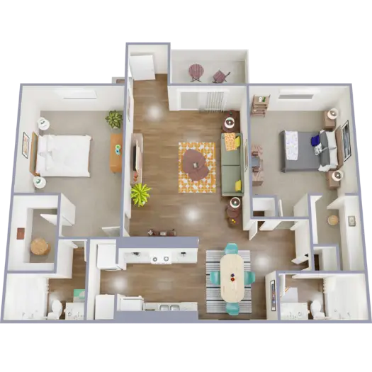 Forest Park Apartments Houston Floor Plan 2