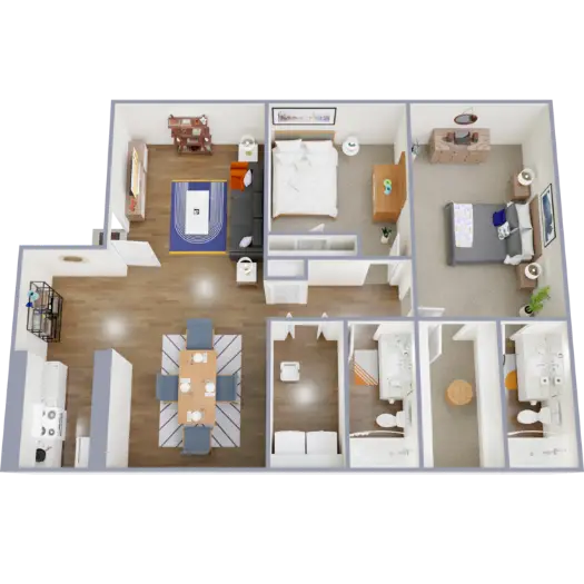 Forest Park Apartments Houston Floor Plan 3