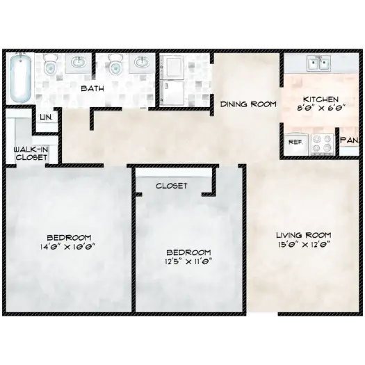 Gessner Park Apartments Houston Floor Plan 3