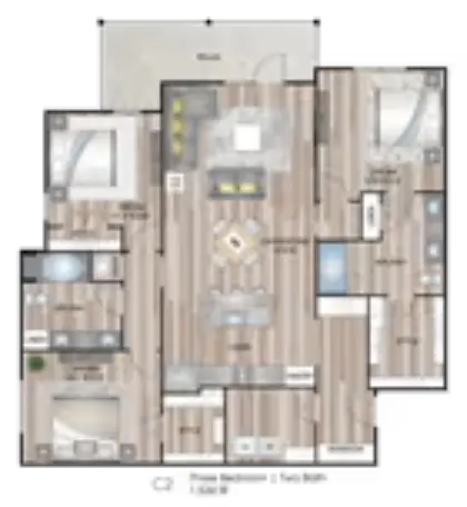 Granary Flats Houston Apartments Floor Plan 14