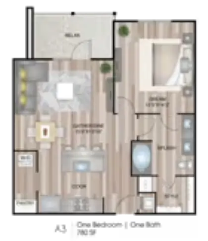 Granary Flats Houston Apartments Floor Plan 8
