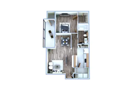 Grandea Bellfort Houston Apartment Floor Plan 2