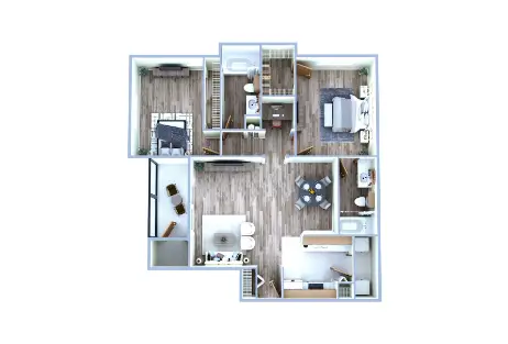 Grandea Bellfort Houston Apartment Floor Plan 4