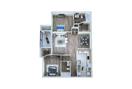 Grandea Bellfort Houston Apartment Floor Plan 5