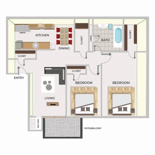 Green Arbor Apartments Floorplan 3