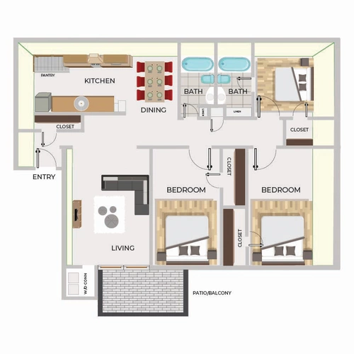 Green Arbor Apartments Floorplan 7