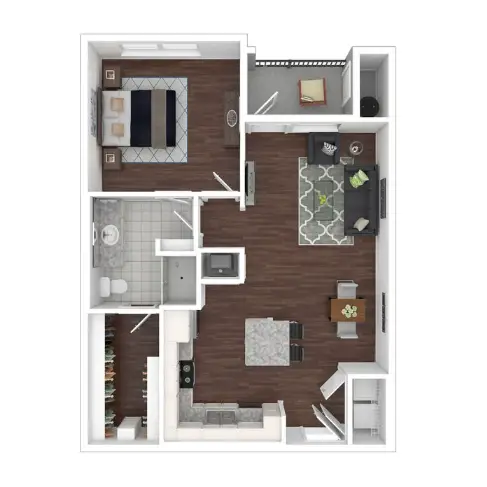 Heritage Senior Residences Houston Apartment Floor Plan 1