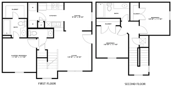 Highland Meadow Village Houston Apartment Floor Plan 3