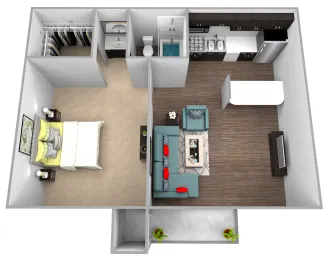 Hudson at Westchase Apts Houston Apartment Floor Plan 1