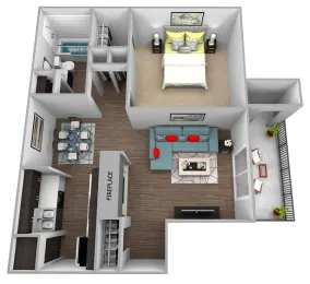 Hudson at Westchase Apts Houston Apartment Floor Plan 2