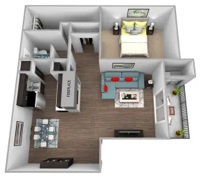 Hudson at Westchase Apts Houston Apartment Floor Plan 3