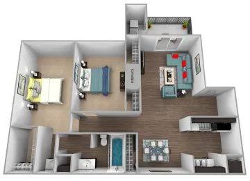 Hudson at Westchase Apts Houston Apartment Floor Plan 4