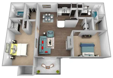 Hudson at Westchase Apts Houston Apartment Floor Plan 5