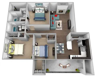 Hudson at Westchase Apts Houston Apartment Floor Plan 6