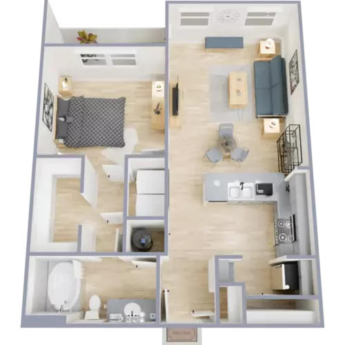 Hycohen Residency Apartments Floorplan 1