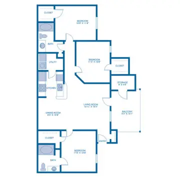 IMT Woodland Meadows Houston Apartment Floor Plan 3