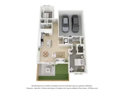 Inspire Homes Missouri City Rise Apartments FloorPlan 1