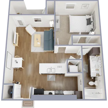 La Mariposa Apartments Houston Floor Plan 1