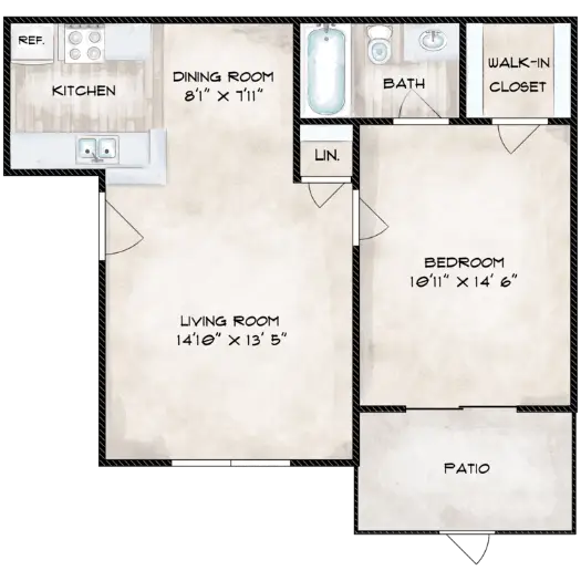 Lafayette Green Apartment Homes Houston Apartment Floor Plan 4