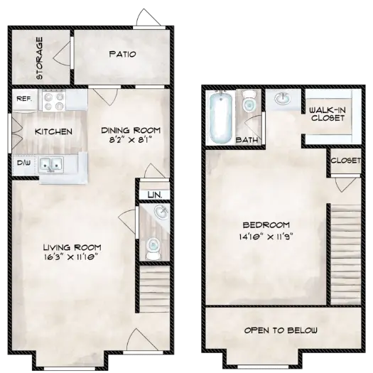 Lafayette Green Apartment Homes Houston Apartment Floor Plan 7