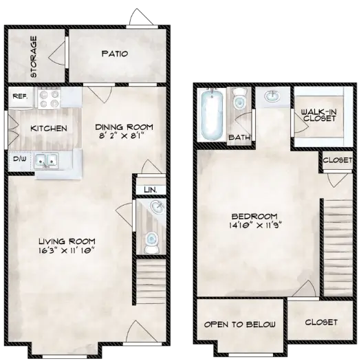 Lafayette Green Apartment Homes Houston Apartment Floor Plan 8