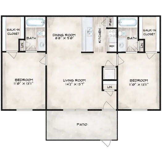 Lafayette Green Apartment Homes Houston Apartment Floor Plan 9