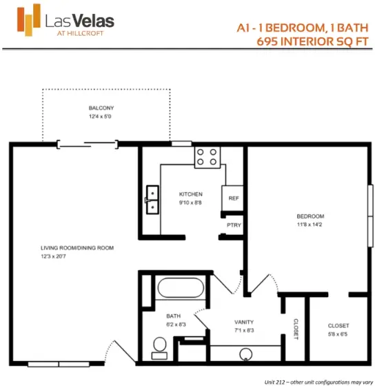 Las Velas at Hillcroft Houston Apartments Floor Plan 1