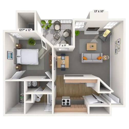 MAA Valleywood Houston Apartment Floor Plan 2