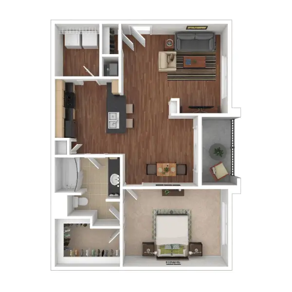 Marquis at The Woodlands Houston Apartment Floor Plan 2