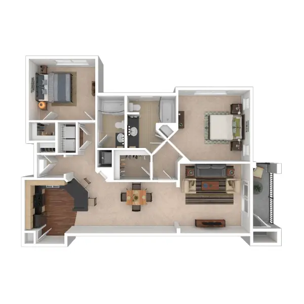 Marquis at The Woodlands Houston Apartment Floor Plan 3