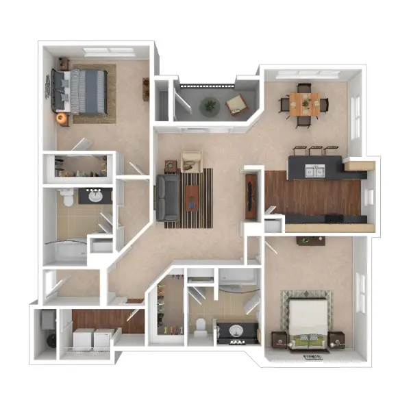 Marquis at The Woodlands Houston Apartment Floor Plan 4