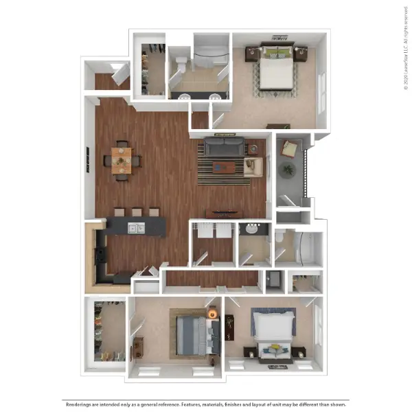 Marquis at The Woodlands Houston Apartment Floor Plan 5