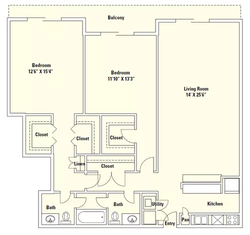 Memorial Towers Apartments Floorplan 10