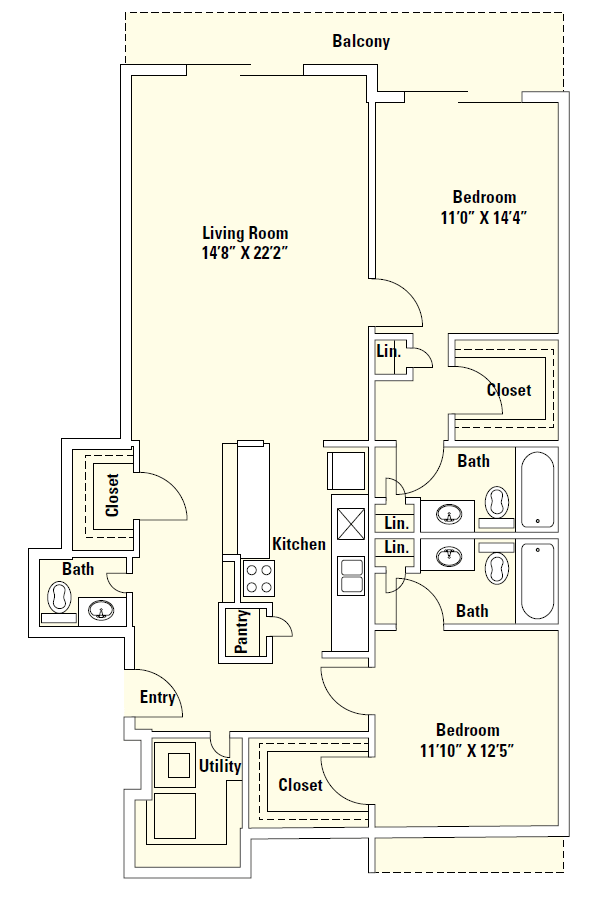 Memorial Towers Apartments Floorplan 11