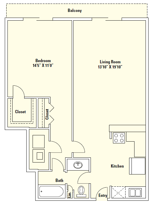 Memorial Towers Apartments Floorplan 3