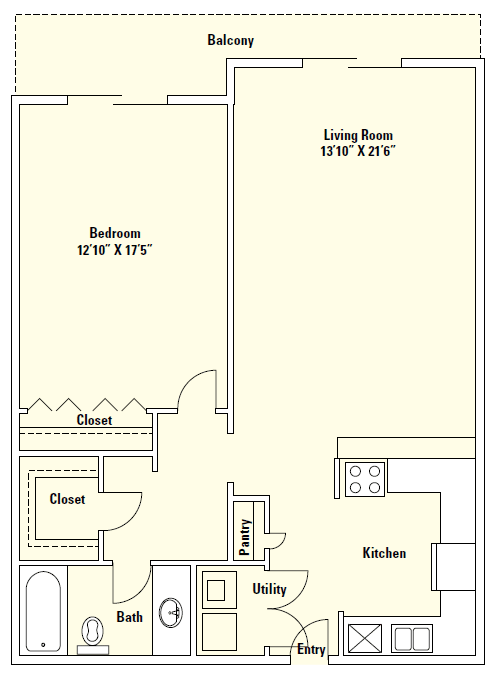 Memorial Towers Apartments Floorplan 7