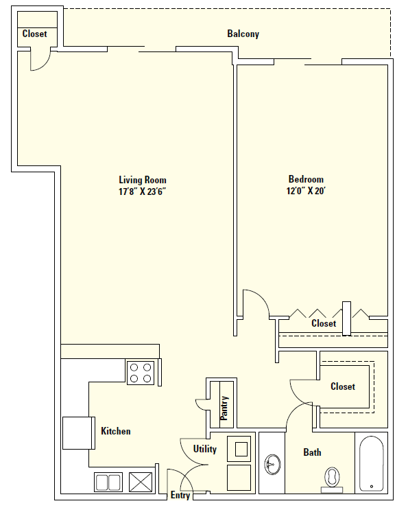 Memorial Towers Apartments Floorplan 8