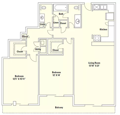 Memorial Towers Apartments Floorplan 9