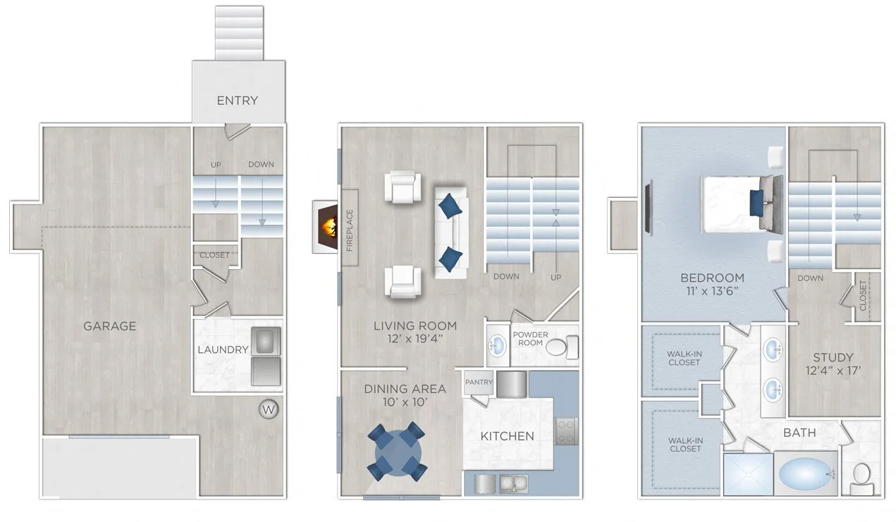 Midtown Arbor Place Houston Apartment Floor Plan 4