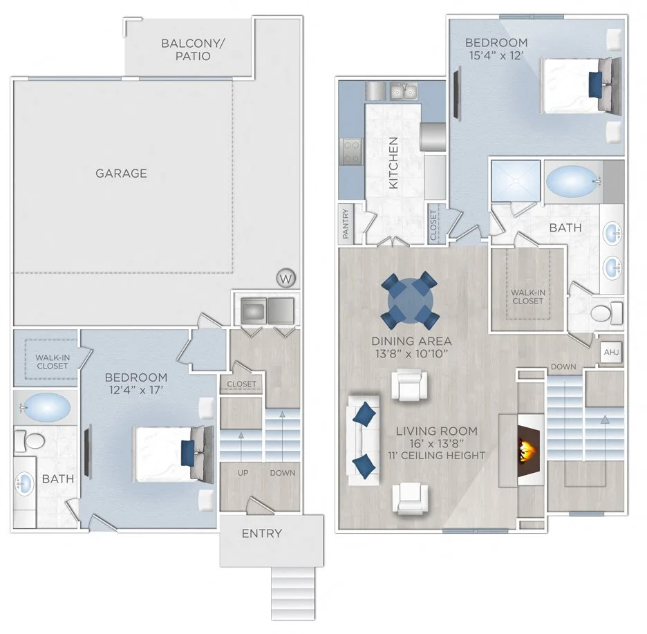 Midtown Arbor Place Houston Apartment Floor Plan 7