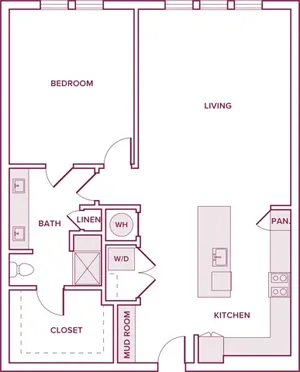 Modera Waugh Apartments Houston Apartment Floor Plan 1