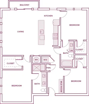 Modera Waugh Apartments Houston Apartment Floor Plan 14