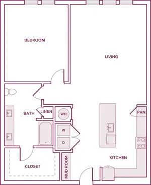 Modera Waugh Apartments Houston Apartment Floor Plan 2