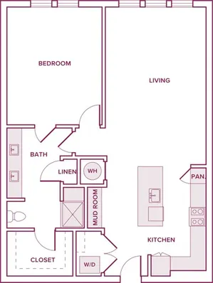 Modera Waugh Apartments Houston Apartment Floor Plan 4