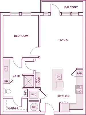 Modera Waugh Apartments Houston Apartment Floor Plan 6