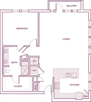 Modera Waugh Apartments Houston Apartment Floor Plan 7