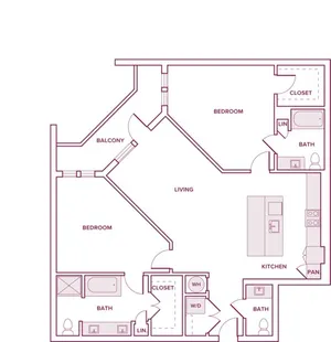 Modera Waugh Apartments Houston Apartment Floor Plan 8