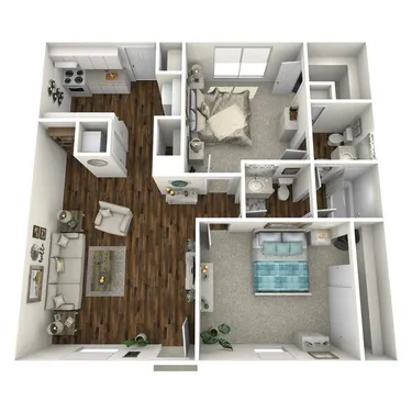 Montebello Gardens Houston Apartment Floor Plan 10
