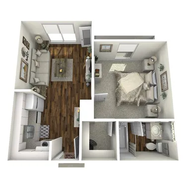 Montebello Gardens Houston Apartment Floor Plan 5