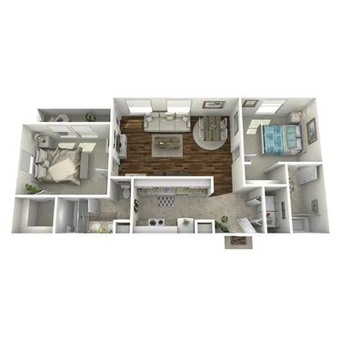 Montebello Gardens Houston Apartment Floor Plan 7